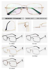Titanium optical frame