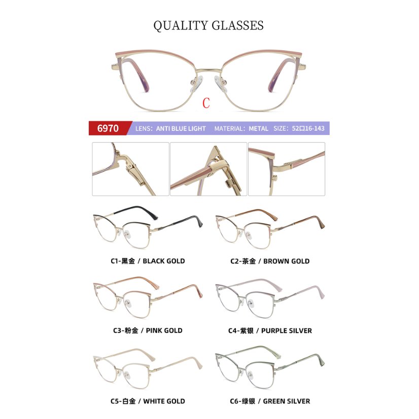 Metal optical for lady 6970
