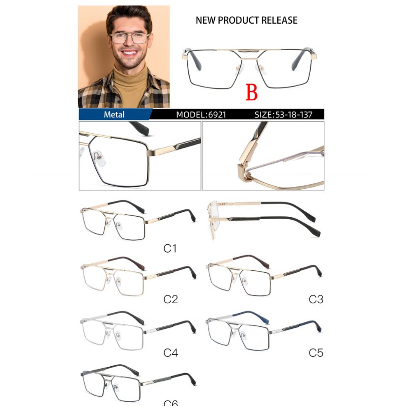 Metal optical for man 6921