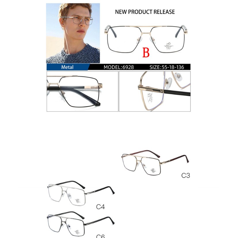 Metal optical for man 6928