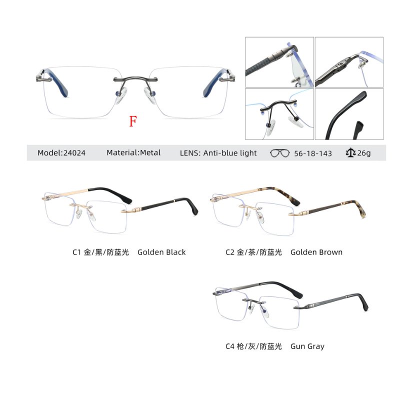 Rimless optical frame 24024