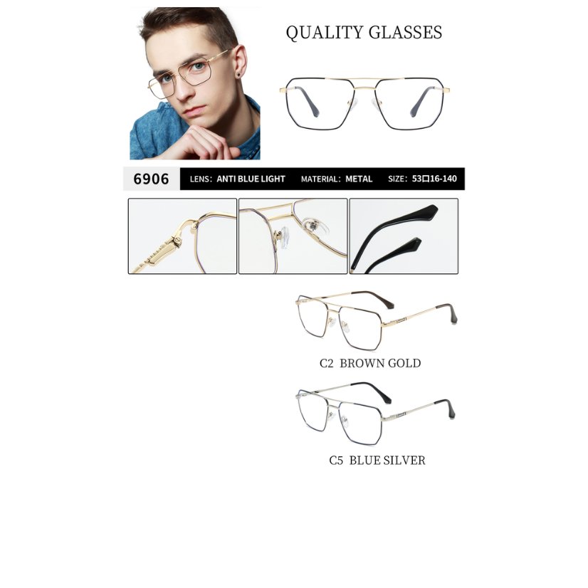 Metal optical for man 6906