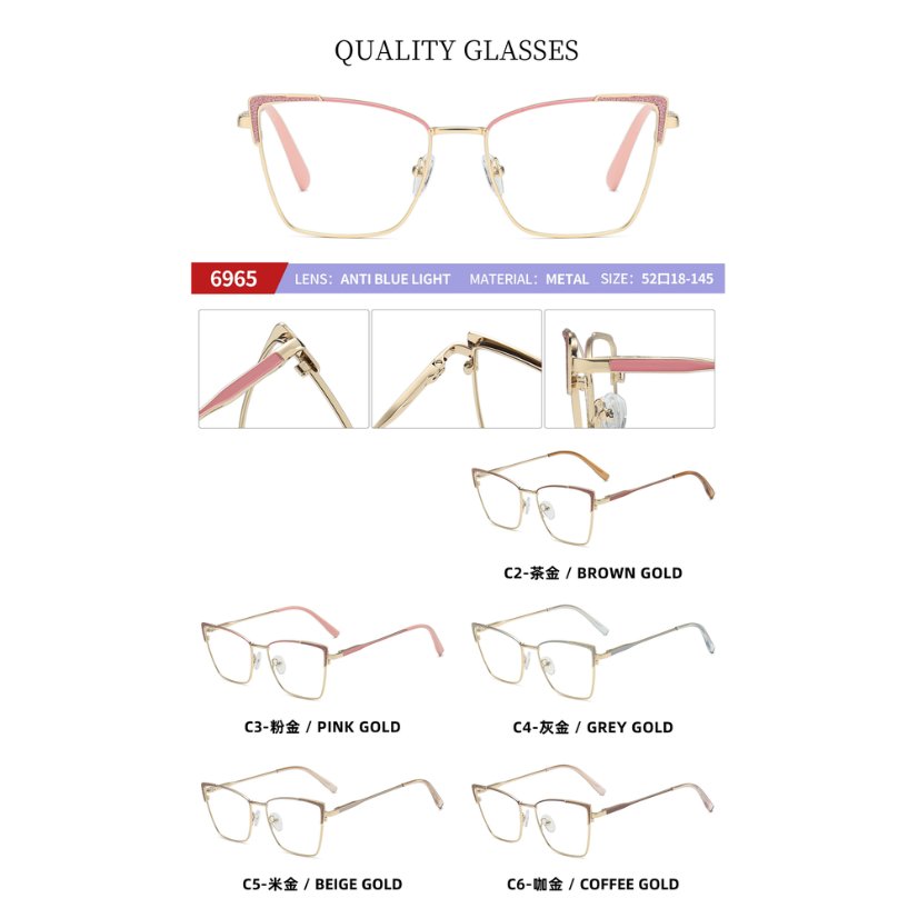 Metal optical for lady 6965