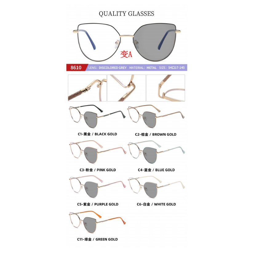Photochromic optical frame 8610