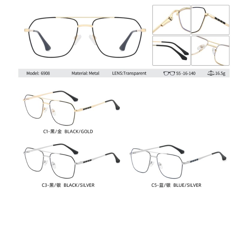 Metal optical for man 6908