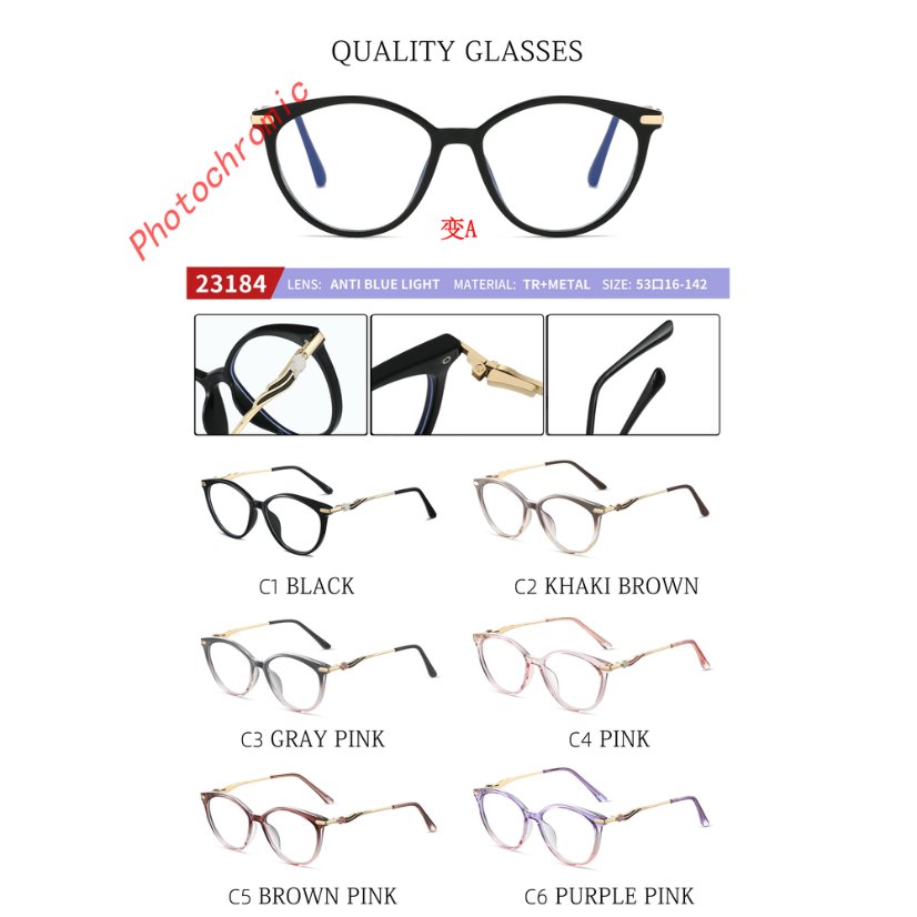 Photochromic optical frame 23184