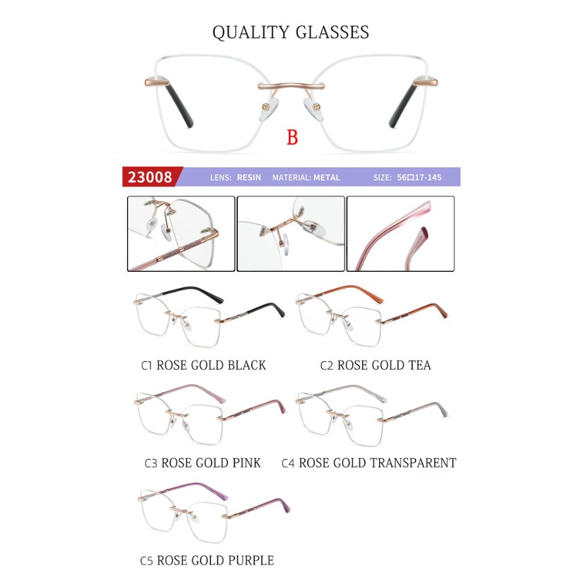 Rimless optical frame 23008