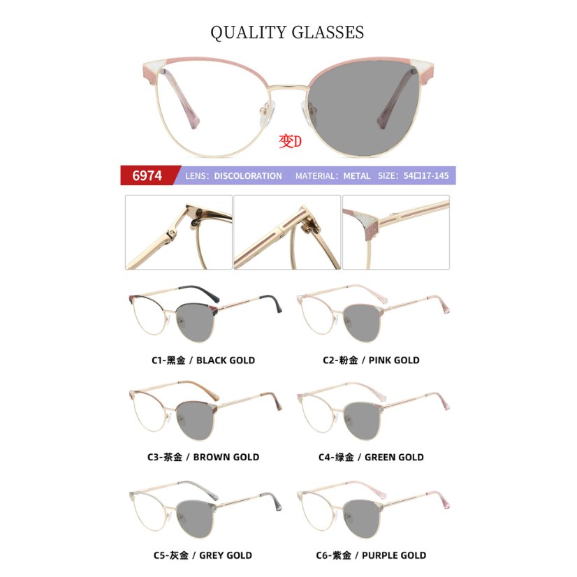 Photochromic optical frame 6974