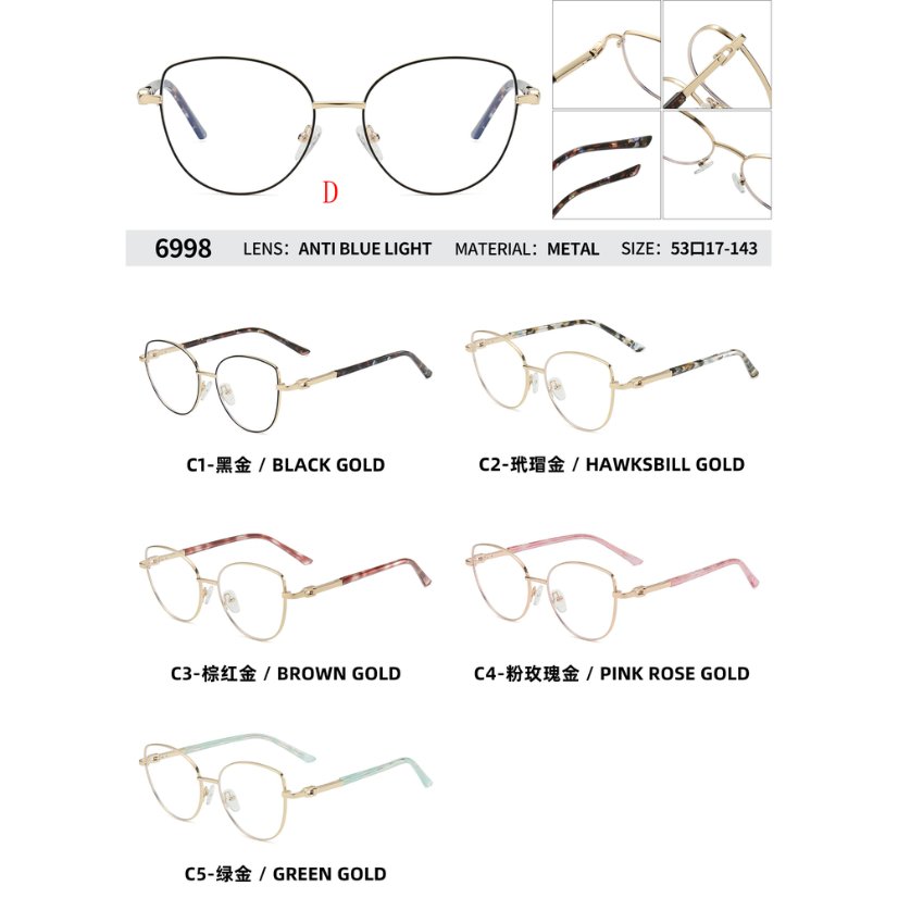 Metal optical for lady 6998