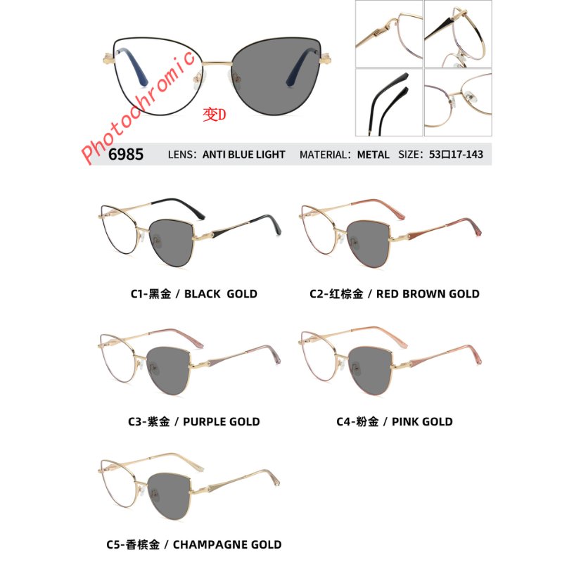 Photochromic optical frame 6985