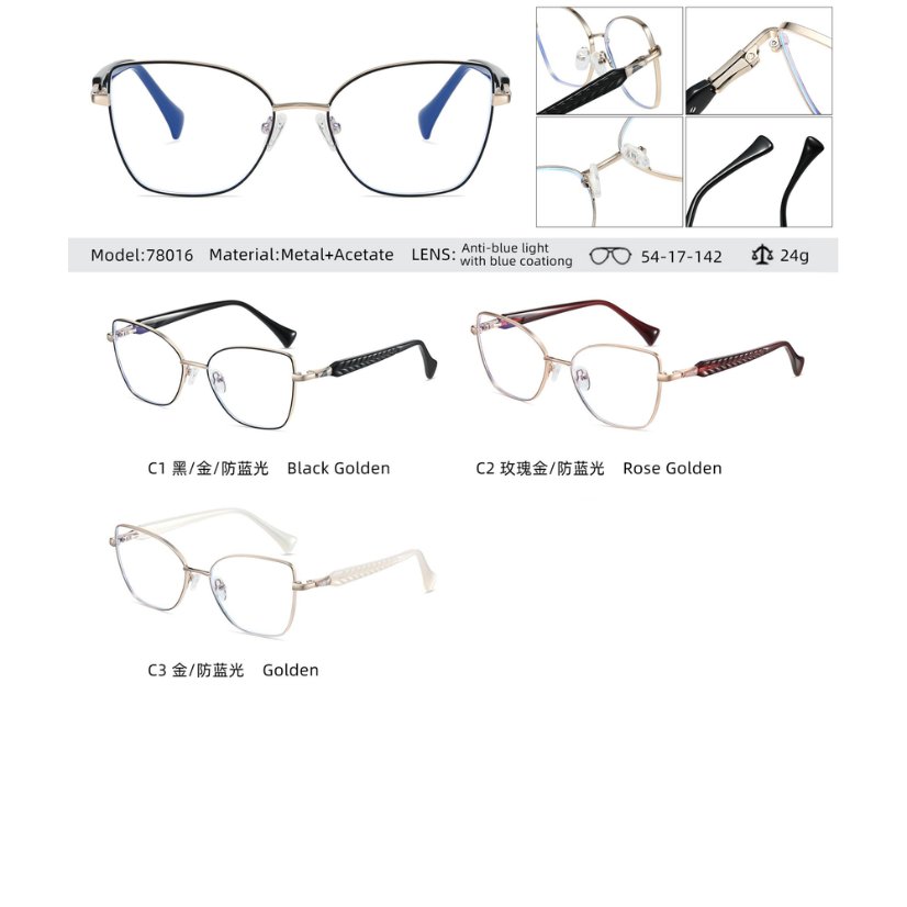 Acetate optical frame 78016