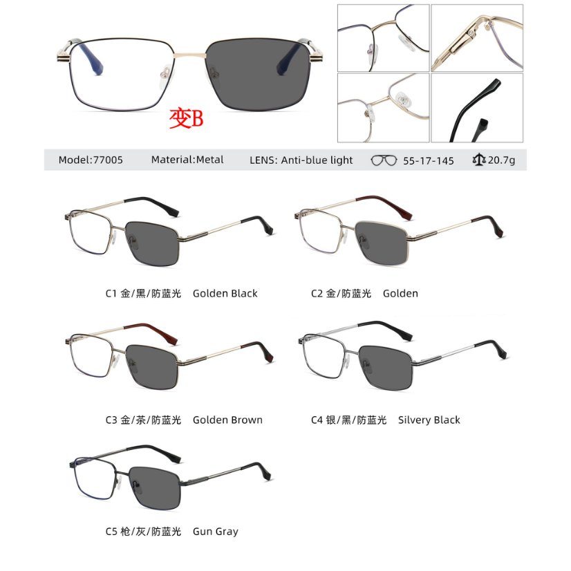 Photochromic optical frame 77005