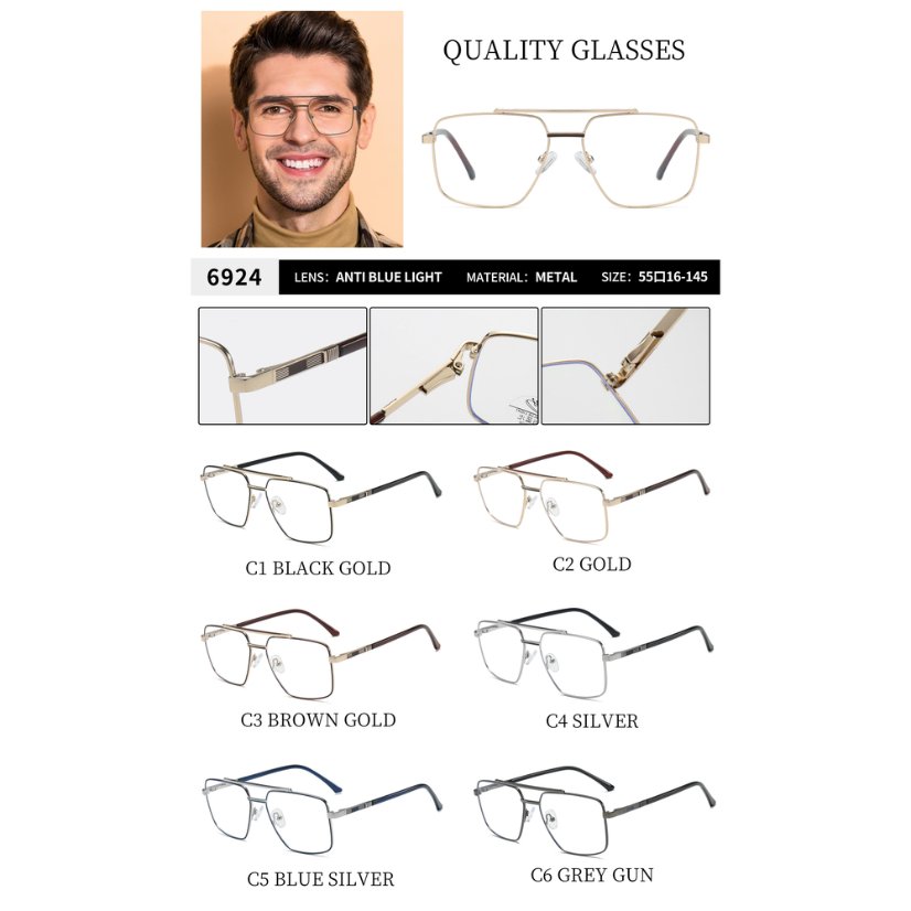 Metal optical for man 6924