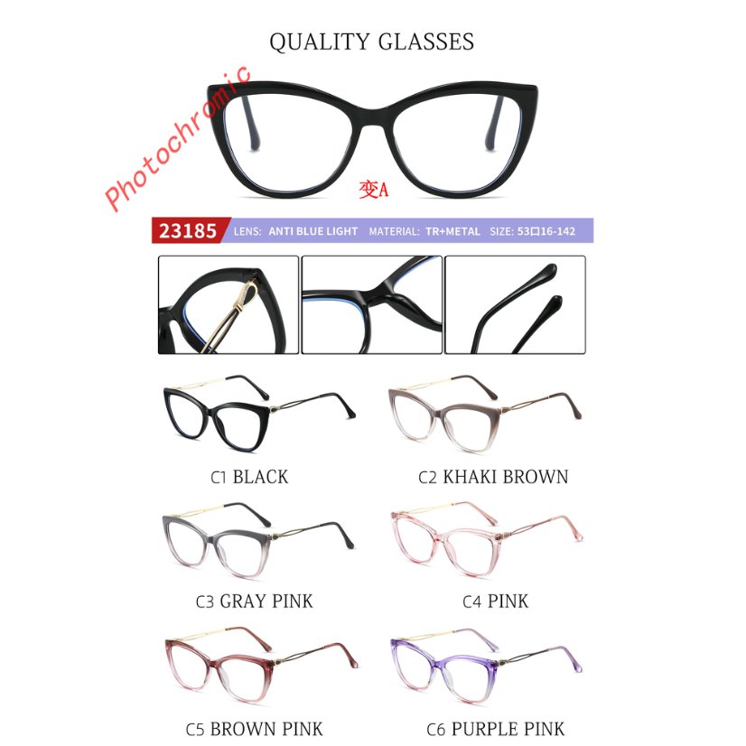 Photochromic optical frame 23185