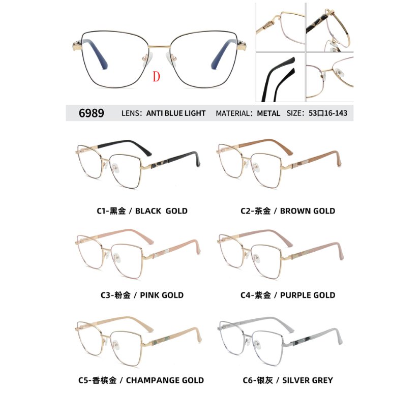 Metal optical for lady 6989